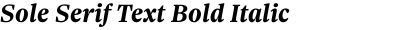 Sole Serif Text Bold Italic